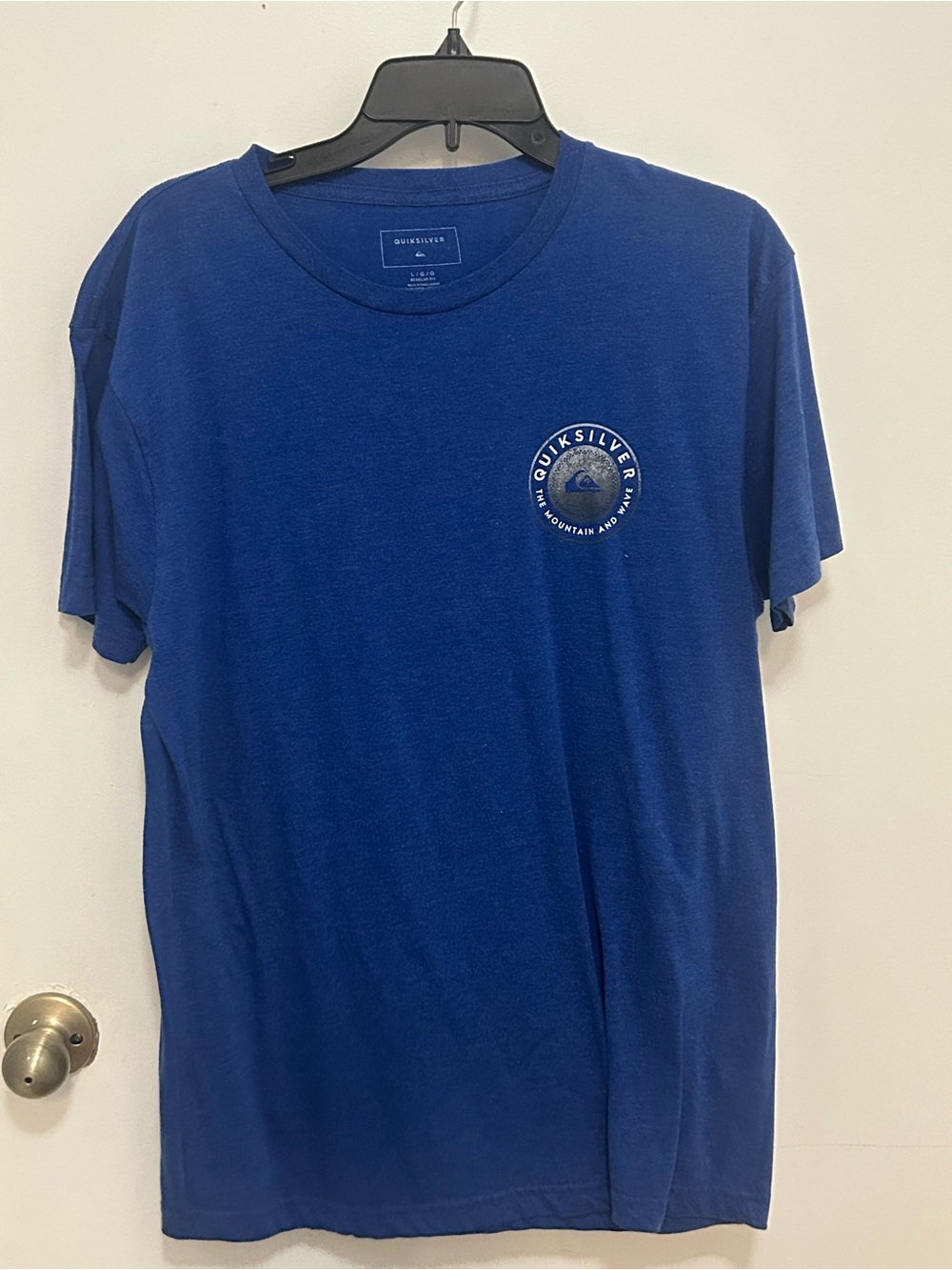 Quiksilver Royal Blue Chest Logo Short Sleeve Tee